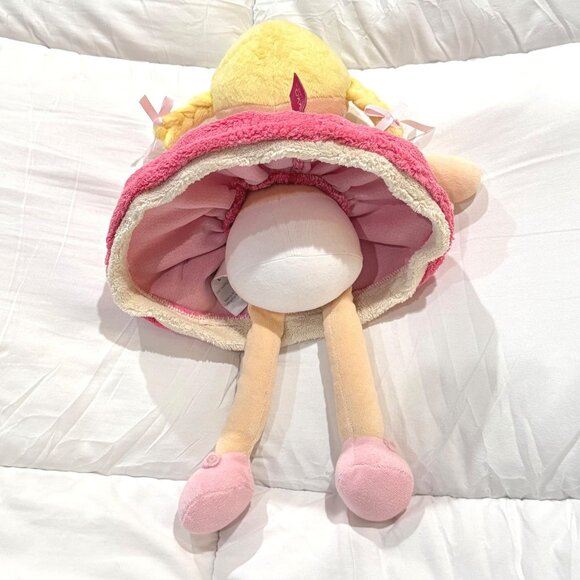 15" Bonikka blonde soft baby doll pink butterfly dress plush crib toy plush Home - Picture 8 of 12